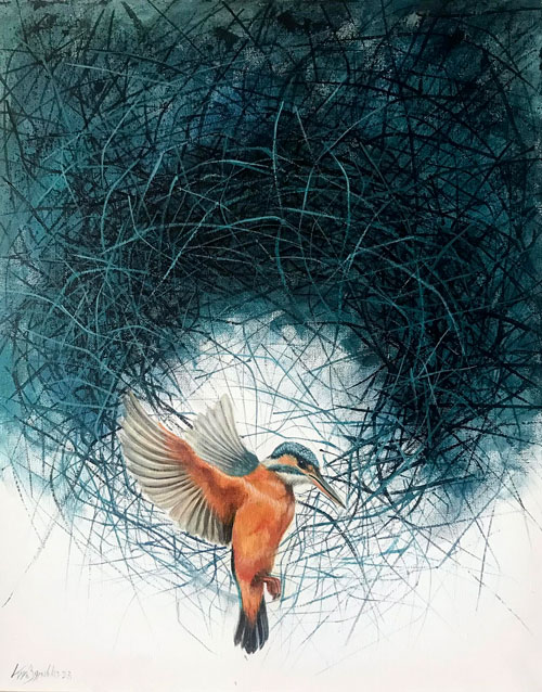 Kingfisher-Akril na platnu-50x70