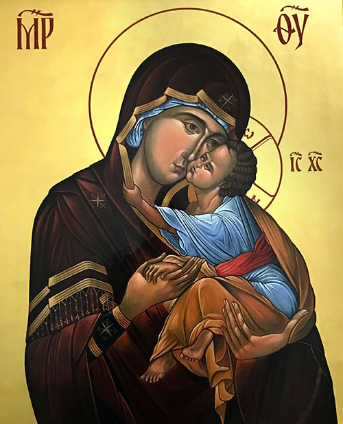 Bogorodica sa Hristom-Akril na medijapanu-75x93